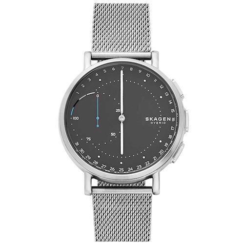 Image of Signatur hybrid smartwatch mat rustfri stål quartz med tre visere herre ur fra Skagen Connected, SKT1113